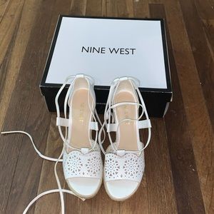 White Nine West Wedges